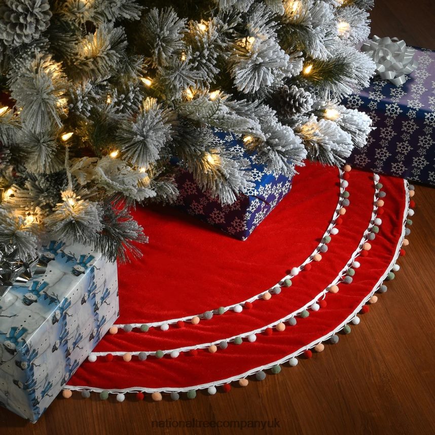 decoration | National Tree Company 48\ General Store Collection Red Velvet Tree Skirt F2L4F550